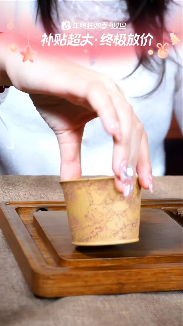 茶杯紫砂南柯记全手刻八仙杯