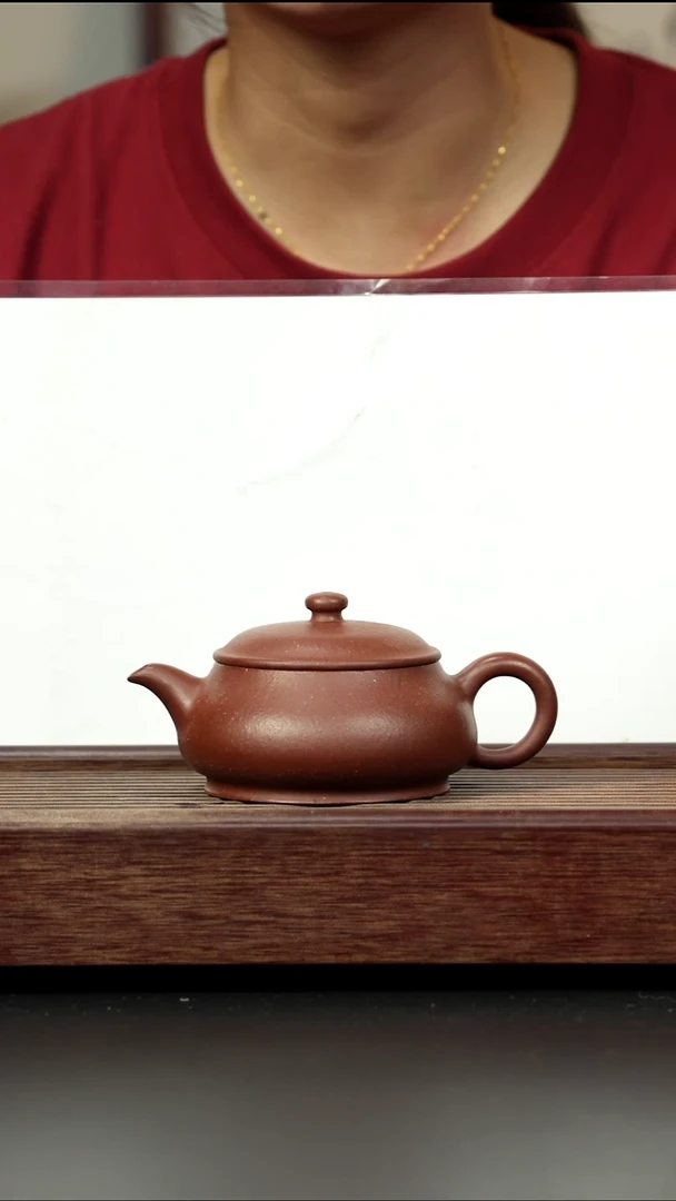 紫砂茶壶红皮龙 明炉