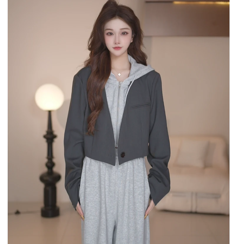 BasicHouse百家好时尚百搭修身休闲气质女装套装B1385B56R42