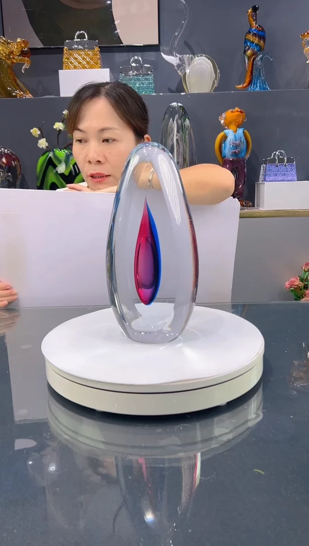 琉璃水晶琉璃摆件1只