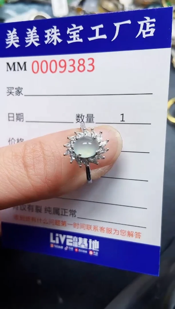 翡翠银S925镶嵌颈饰9383