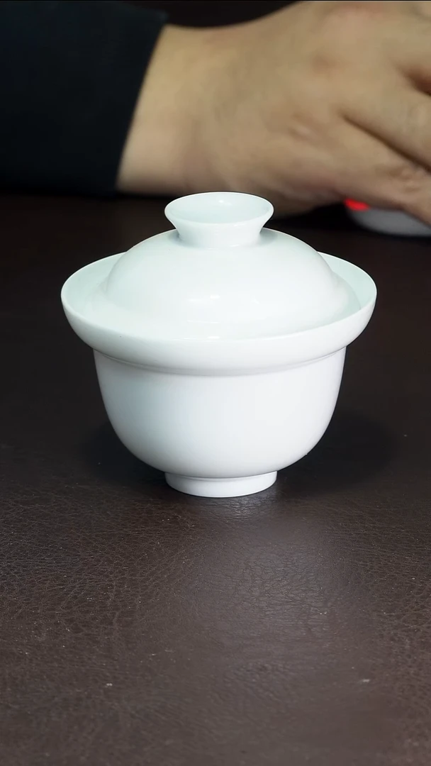 陶福利8.0薄胎白瓷盖碗150ml