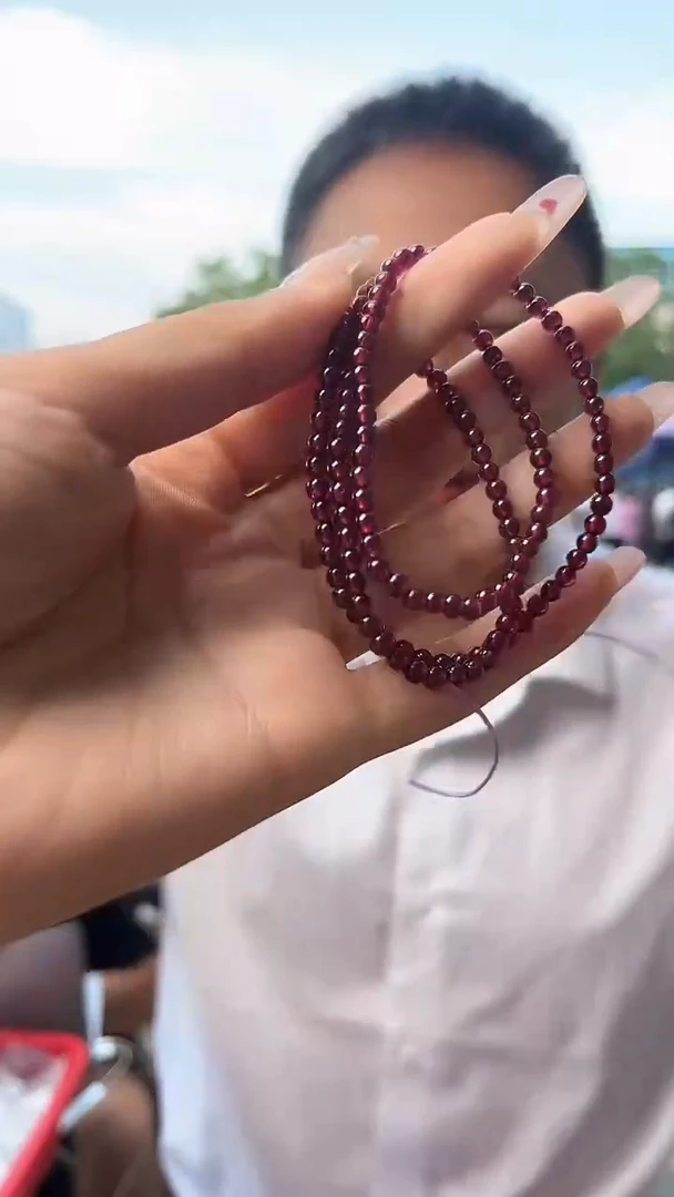 手链未镶嵌石榴石天然多圈手串多样性发一3mm
