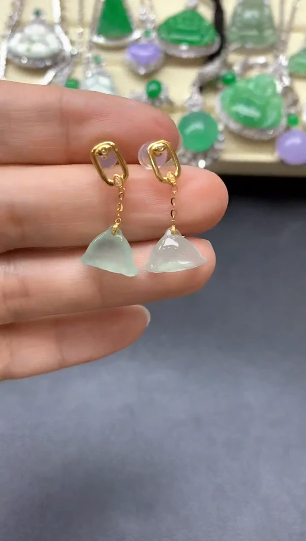 颈饰18K金镶嵌翡翠339-中国好珍宝