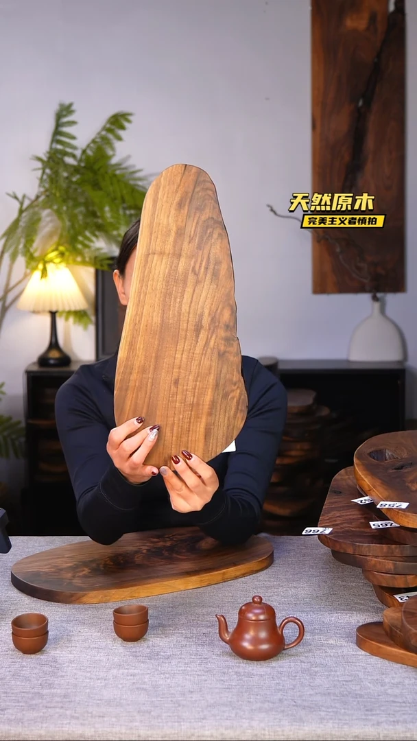 木北美黑胡桃原木.干裂疤结不属于商品质量问题完美主义者慎拍