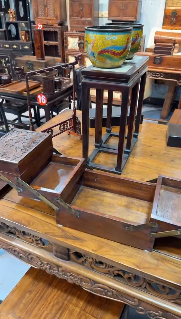 木花梨 折叠首饰盒