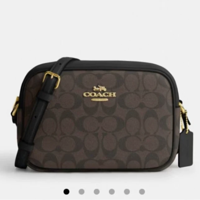 COACH/蔻驰 大号深棕相机包斜挎包尺寸 25cm*16cm*7cm