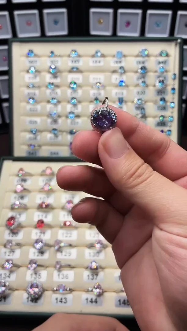 无925银轻奢戴妃烟熏紫女神戒