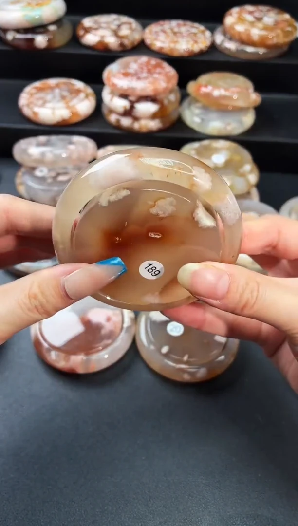 手镯玛瑙/玉髓未镶嵌石英质玉61圈60/61带(赠送镯心)