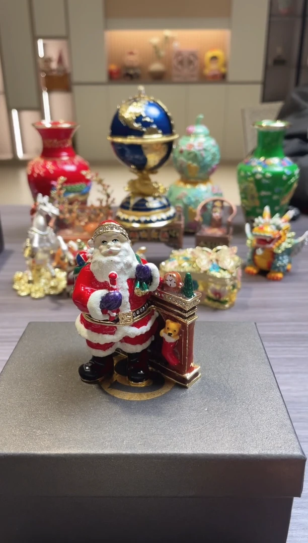 摆件七宝烧珐琅彩首饰盒