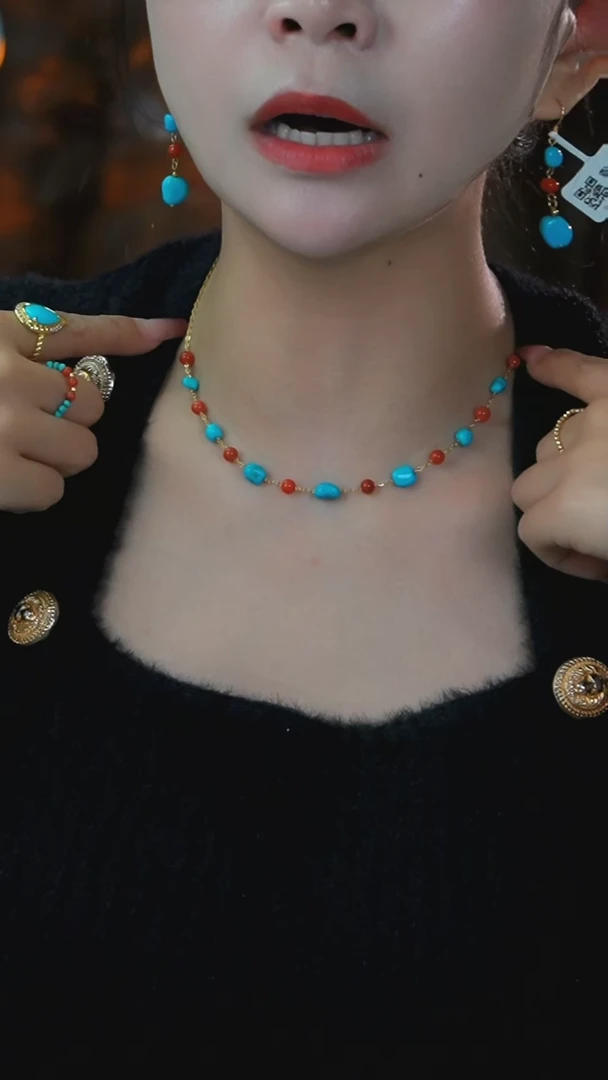 【闪购商品】南红玛瑙项链银S925镶嵌发货一件