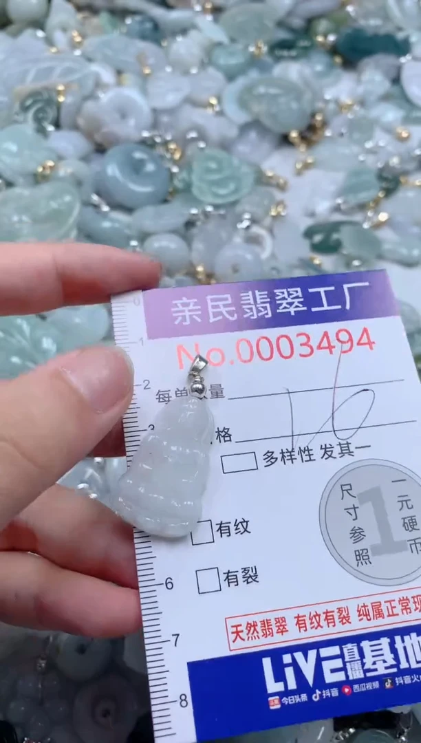 翡翠未镶嵌吊坠(不含链)3494