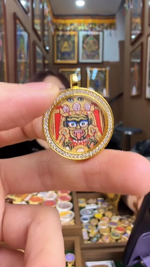 吊坠扎基拉姆-纯手绘唐卡