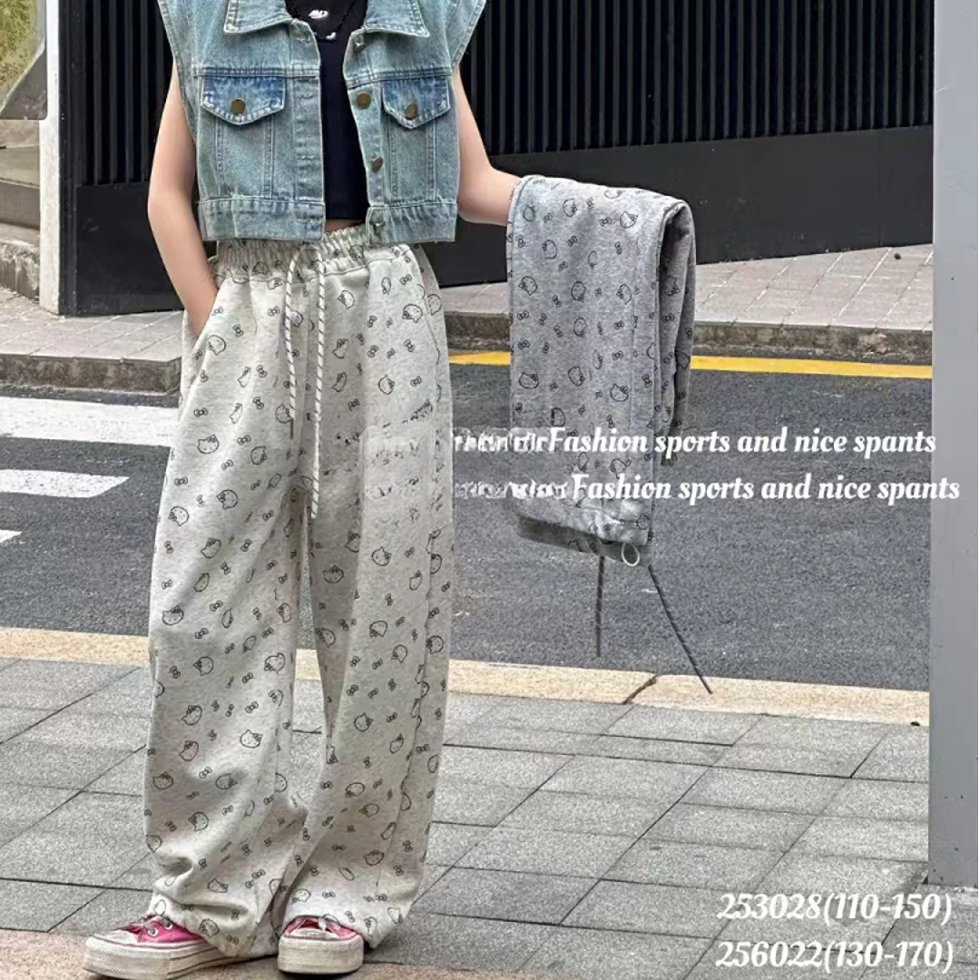 【恩泽妈推荐】春秋百搭宽松显瘦卡通满印休闲裤253027