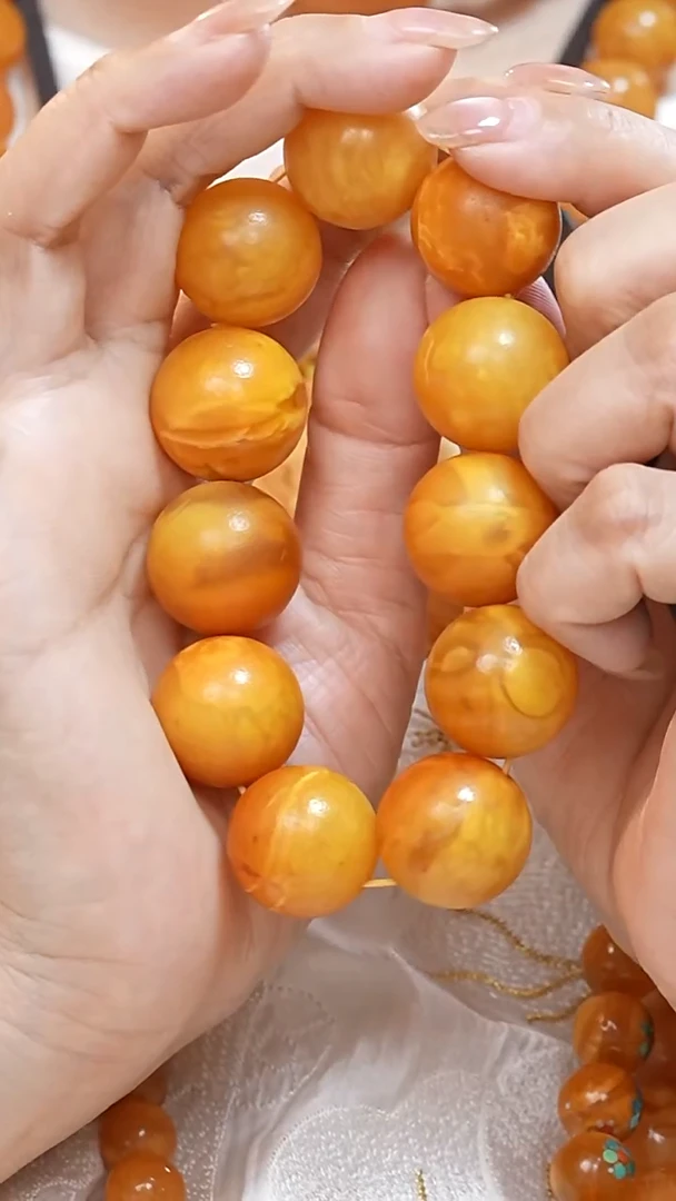 蜜蜡颈饰未镶嵌9687天然蜜蜡珠宝奇石全部保真