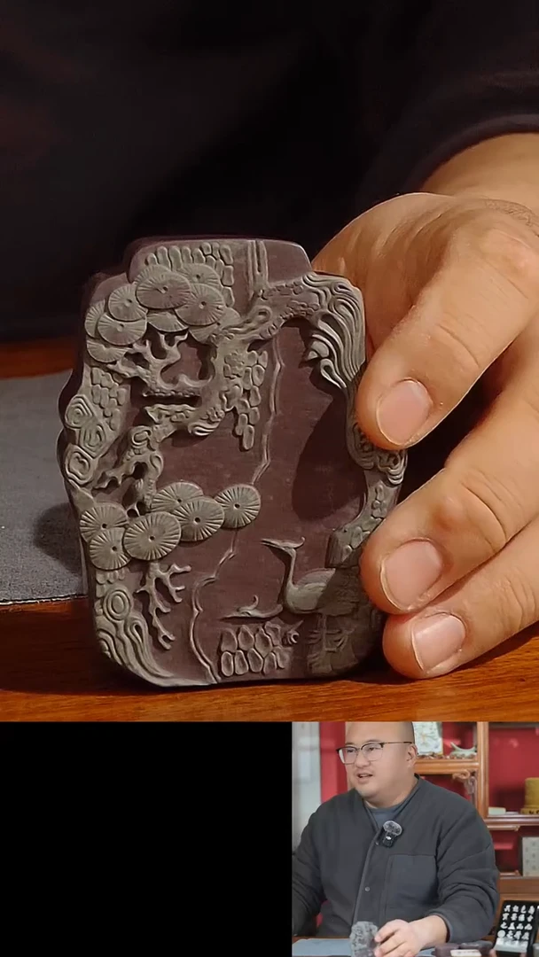 【闪购商品】紫霞堂松花石松鹤延年