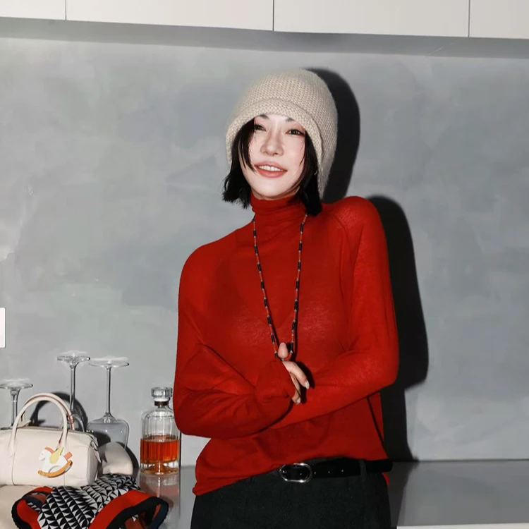 PENNYPENG云朵感细语微醺针织衫复古港风慵懒风圆领长袖上衣女