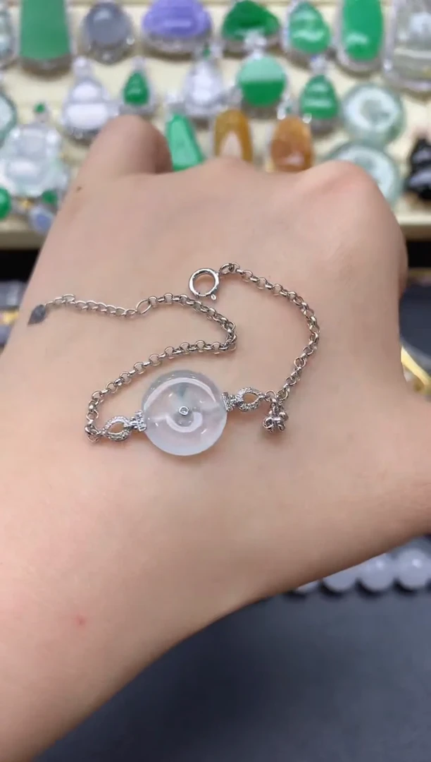 18K金镶嵌手链翡翠254-中国好珍宝