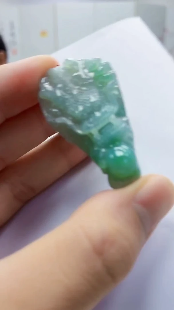 未镶嵌定制翡翠5145bb-毛货挂件26