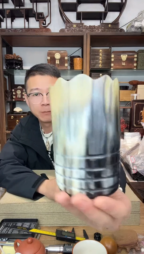 乌木类书架449 随形笔筒
