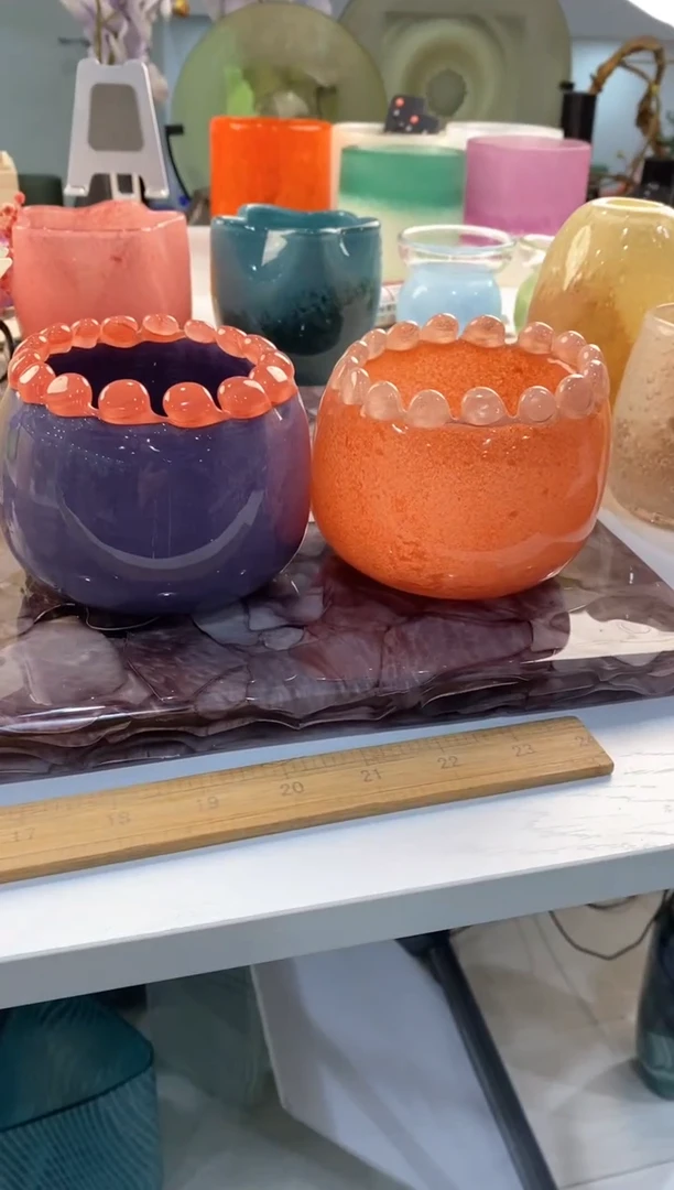 【闪购商品】琉璃慕忆家花瓶一对