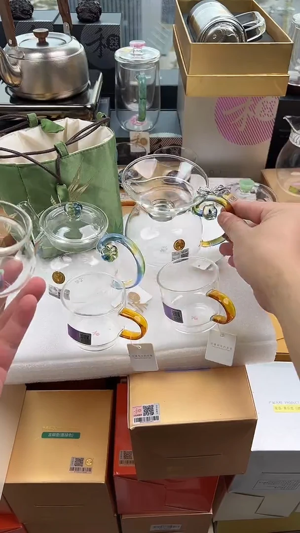 @@禾器清莲壶迷翠+浮莲迷翠+逸杯琥珀色2只+茶室包竹韵+银鱼茶漏