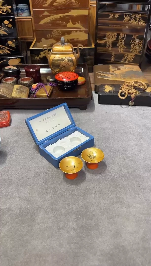 金杯两只 大漆漆器大漆漆器