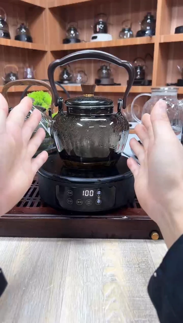 高硼硅玻璃泡茶壶1500瓦横硕电陶炉