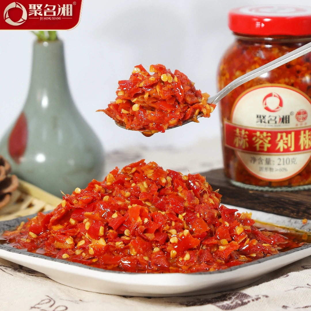 蒜蓉剁椒传统自制农家风味辣椒酱湘菜调味品厨房调味品湖南特产