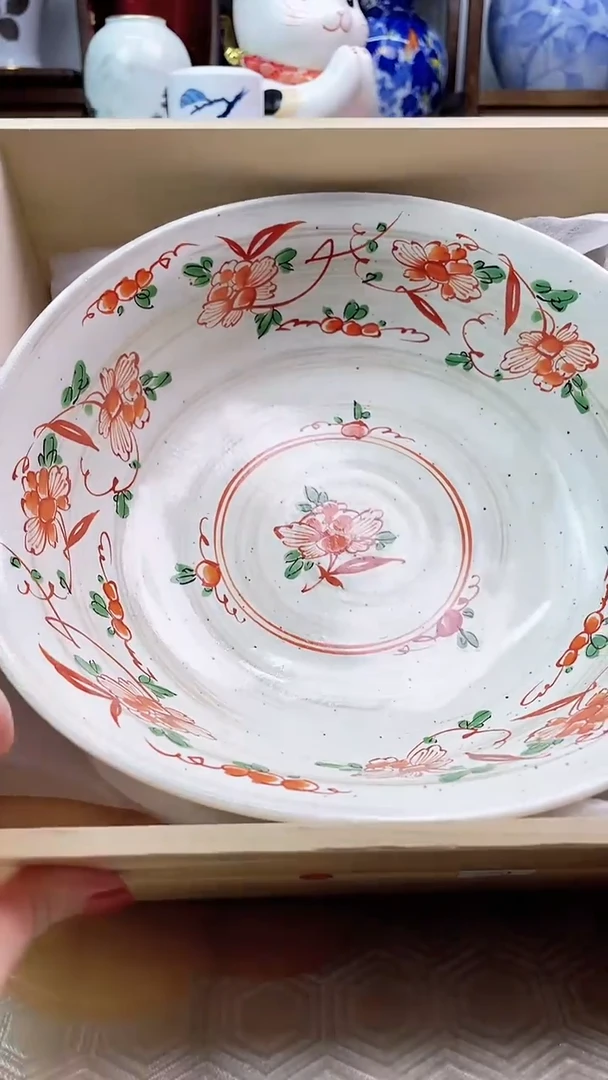 【闪购商品】盘日产赤绘大钵一一一