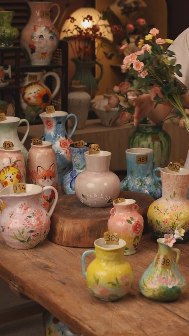 陶瓷景德镇设计师手作花器摆件侘寂风142