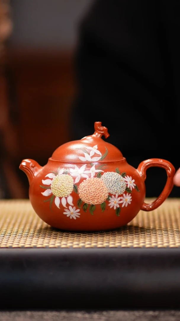 LJY50洑东白泥柴烧绣球花葫芦