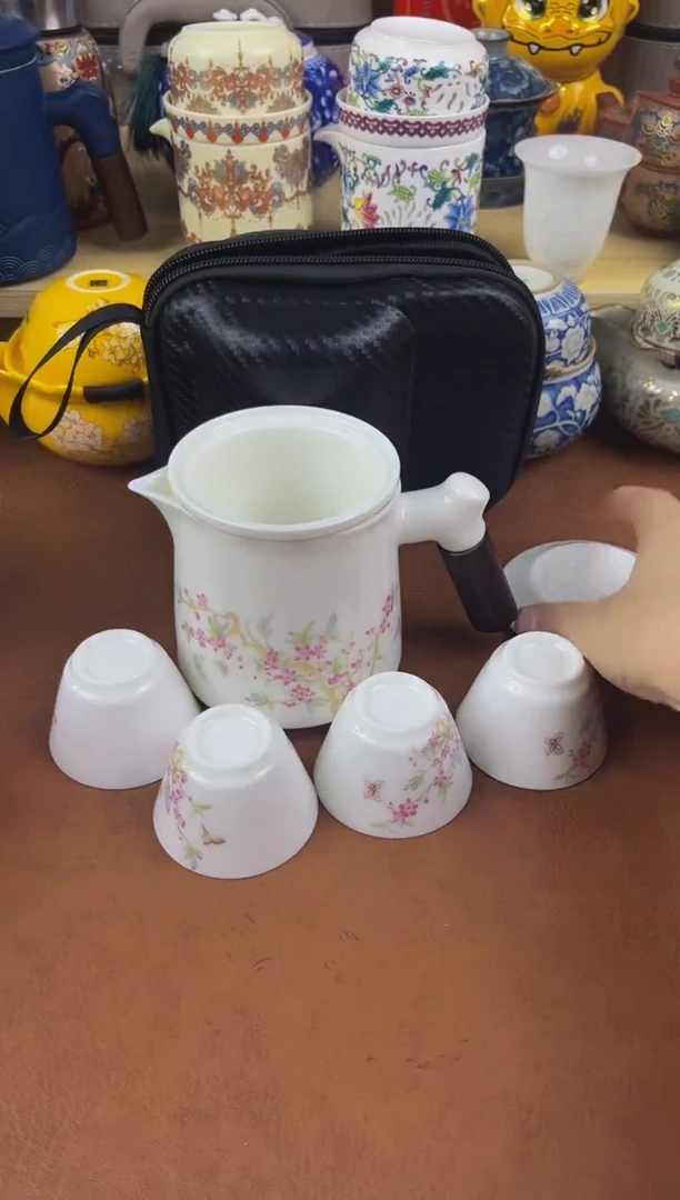 陶瓷茶具摆件旅行套组