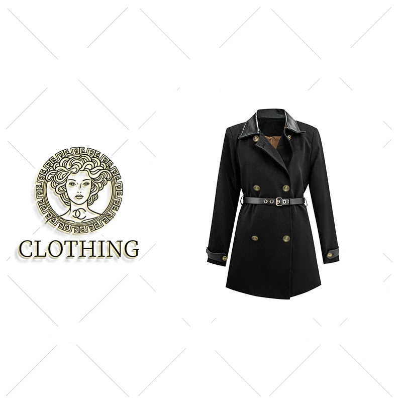 【CLOTHING/原创设计】秋冬款翻领外套名媛气质洋气风衣女大衣20