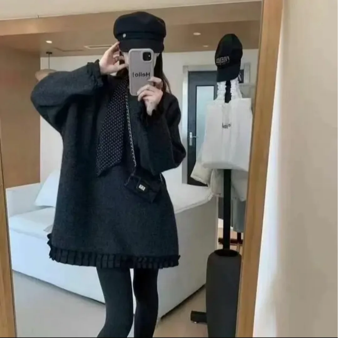 （媛媛严选）自留中长款蕾丝花边打底上衣