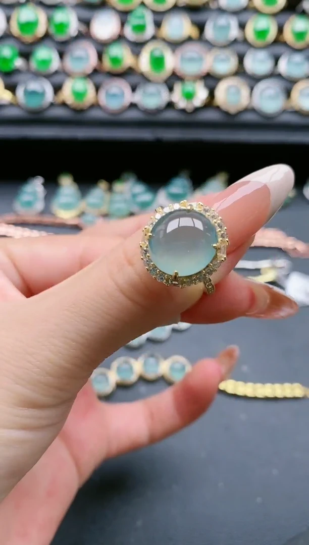 【闪购商品】翡翠戒指银S925镶嵌11111