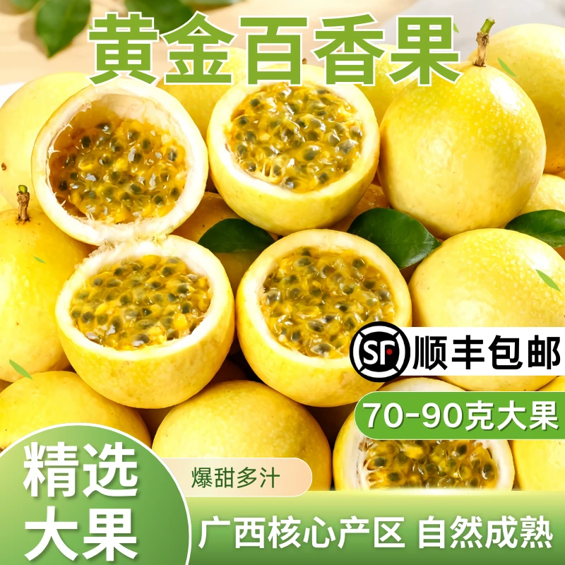 【中秋礼盒70到90克大果顺丰包邮】广西钦蜜9号正宗黄金百香果送礼