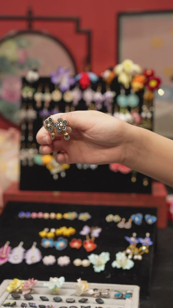 刺绣柒*非遗绒花手工饰品