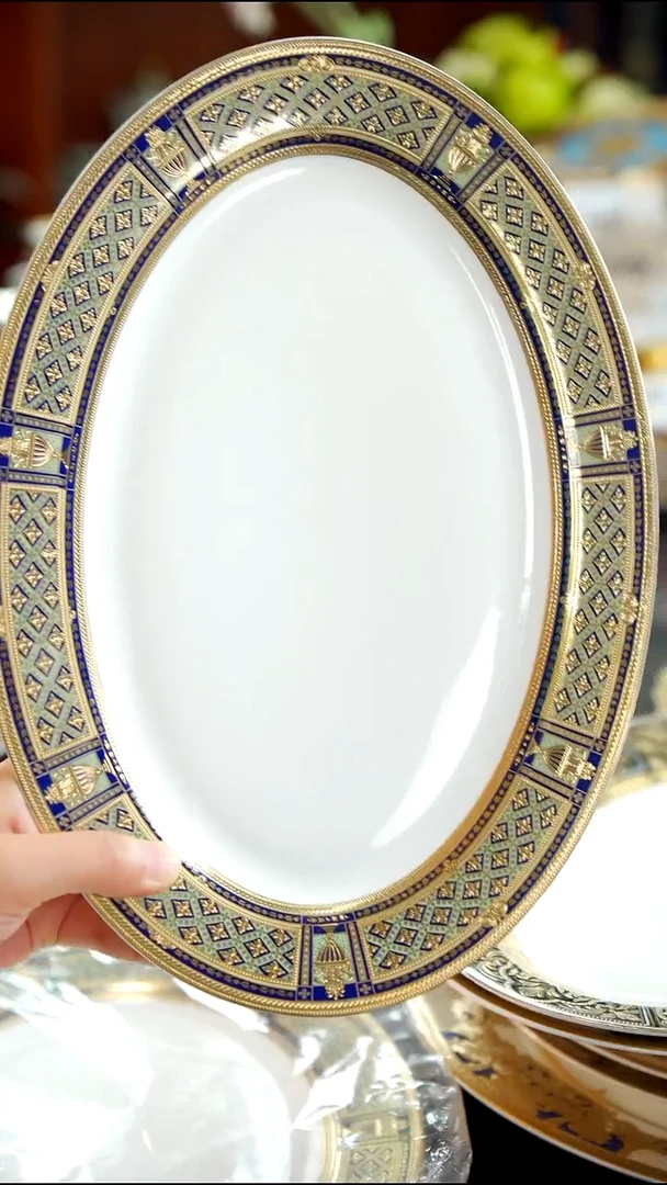 36%以上骨粉骨瓷12英寸鱼盘   1个