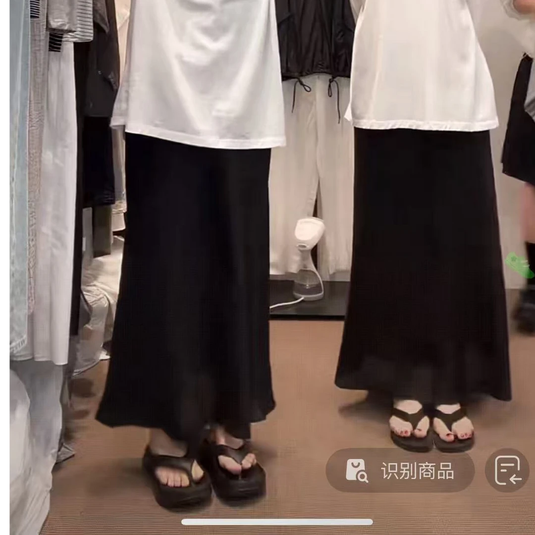 喜喜家东大门OBJECT新款黑色半裙
