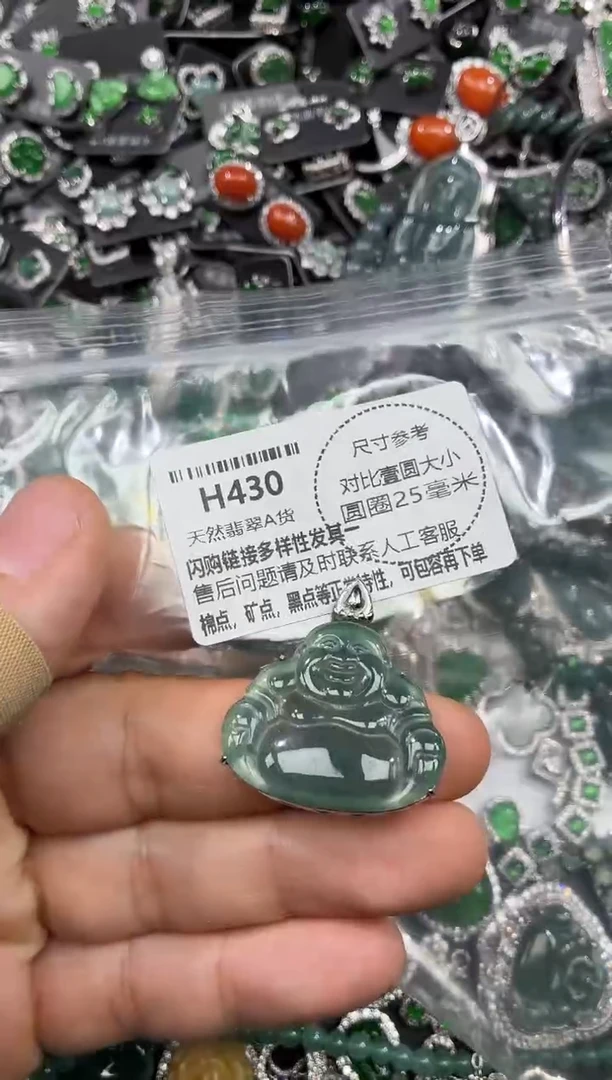 颈饰未镶嵌翡翠H430吊坠