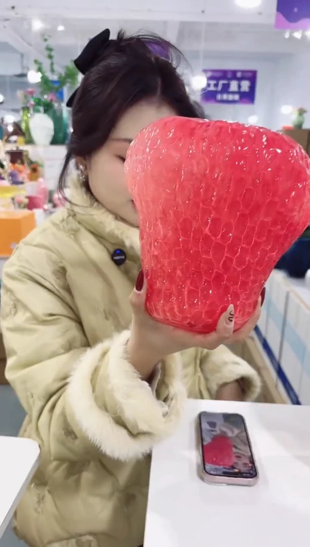 【闪购商品】玻璃私花主义花瓶厂-微瑕-A17L