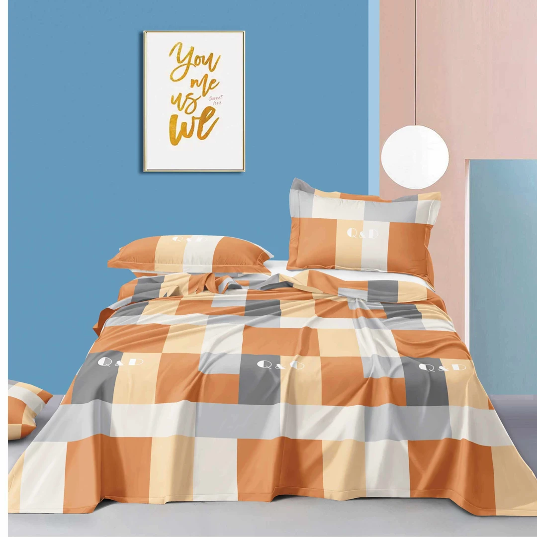 （0218）加厚粗布床单吸汗透气1.95*2.3米（+－5公分）米克洛斯-桔