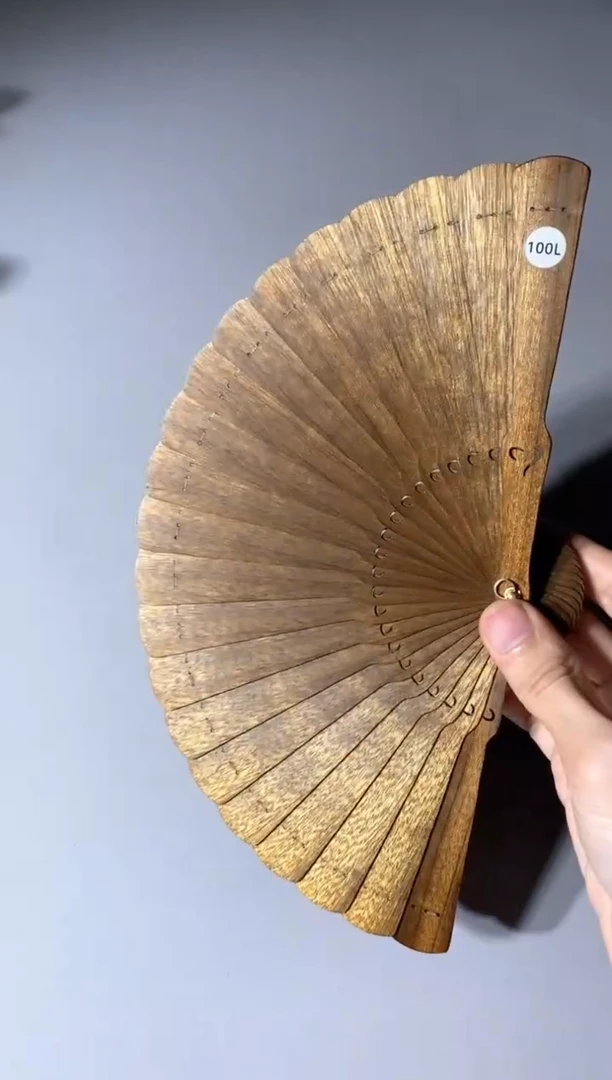 金丝楠100号15cm金丝楠木小叶桢楠扇子