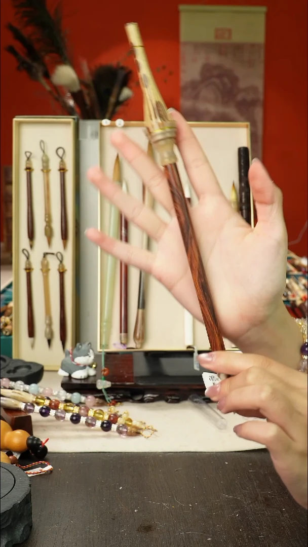 69号孤品高货毛笔链接 清水试笔 蘸墨不退