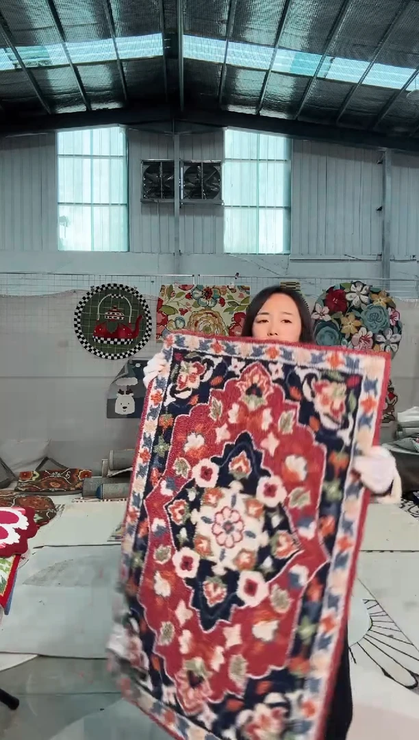 混纺瑞*60*95地毯红色