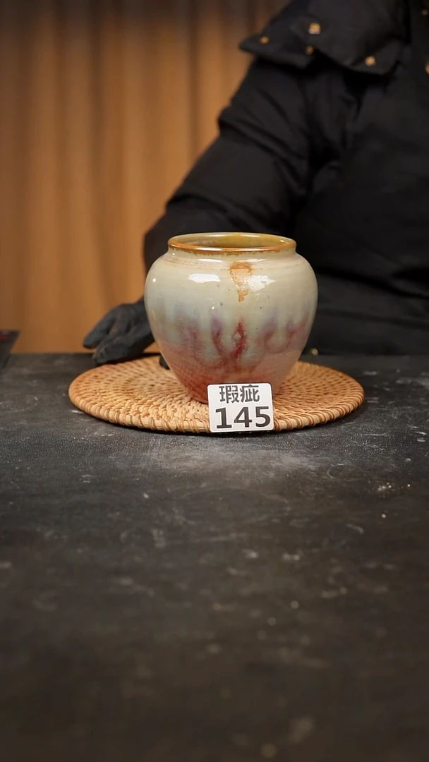 【闪购商品】瓷片145泥泥手工花盆口7高10