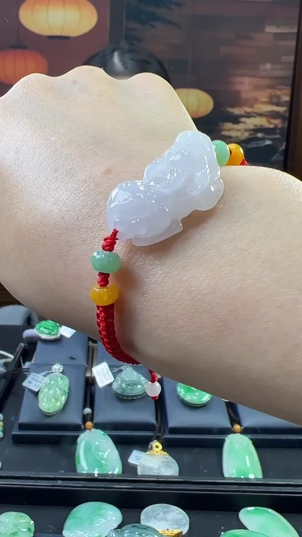 未镶嵌挂件翡翠貔貅手绳