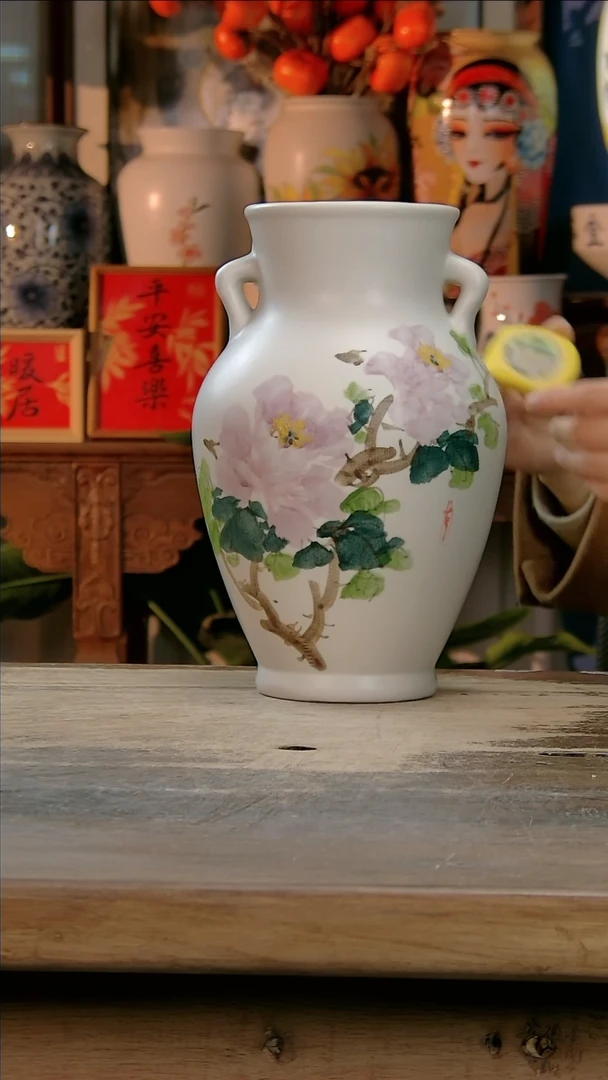 【闪购商品】瓷片景德镇纯手工釉下彩精品花瓶