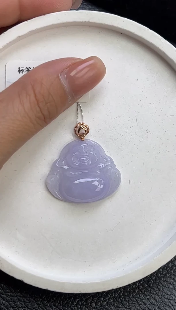 翡翠18K金镶嵌颈饰YM1068-2 佛公